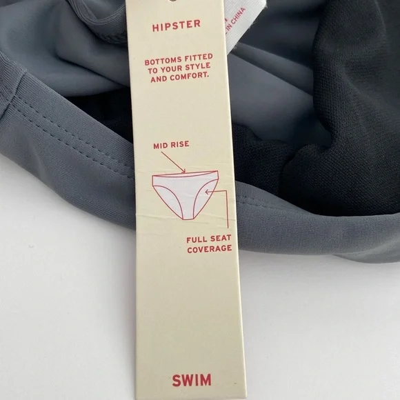 New With Tags Womens Grey Two-Piece Tankini Top Bathing Suit Size M - Picture 8 of 11